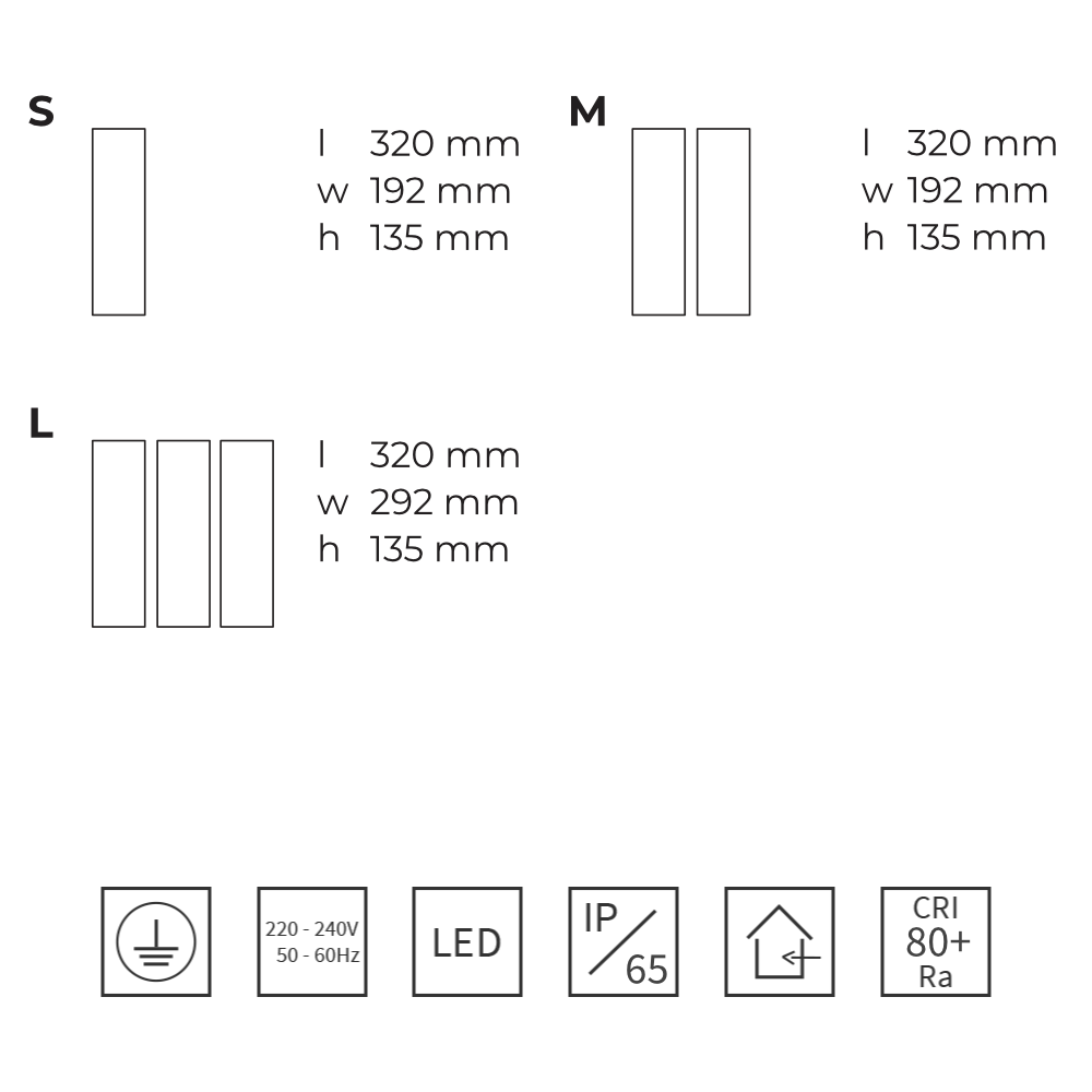  LED light for heavy industry dimensions